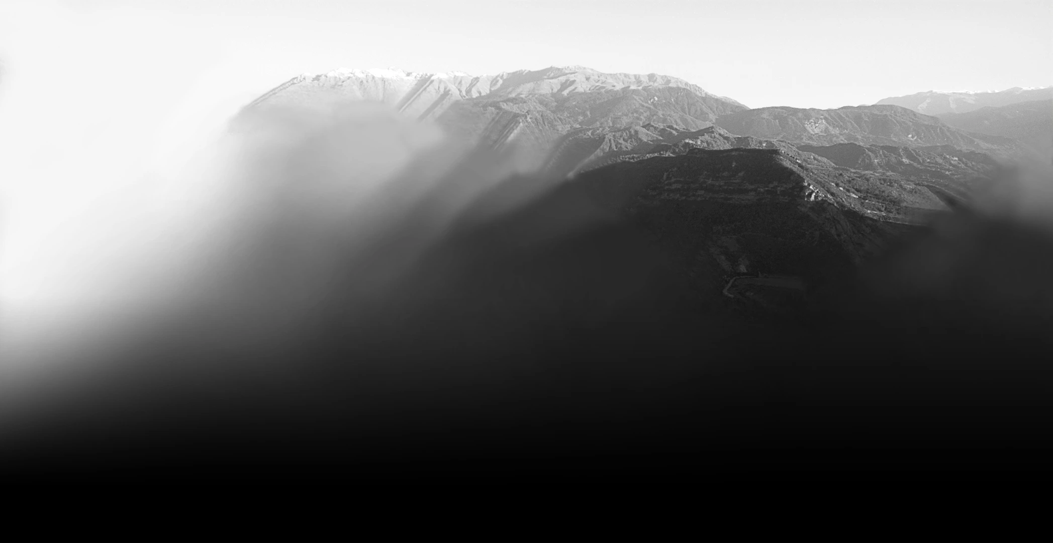 Mountains surrounding the Usakhelauri vineyards in Lechkhumi, Georgia